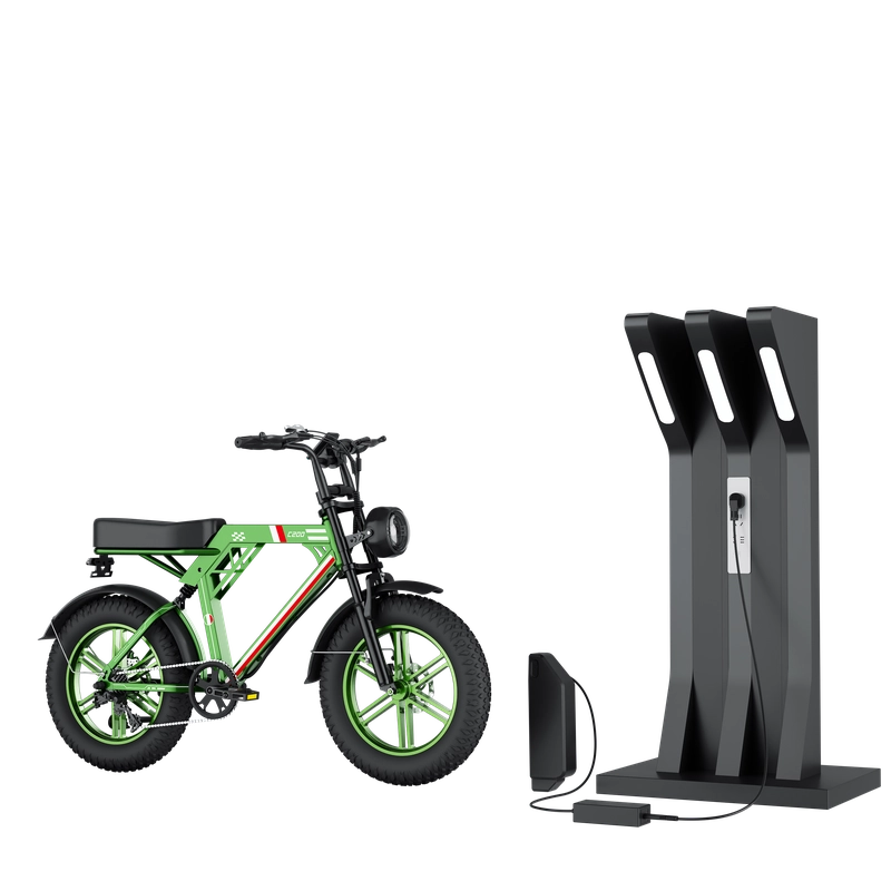 C200 20-Inch 1000W Fat Tire Electric Bike with 48V 17.5Ah Battery, Dual Suspension & Shimano 7-Speed