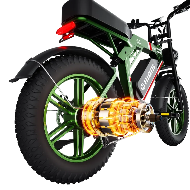 C200 20-Inch 1000W Fat Tire Electric Bike with 48V 17.5Ah Battery, Dual Suspension & Shimano 7-Speed
