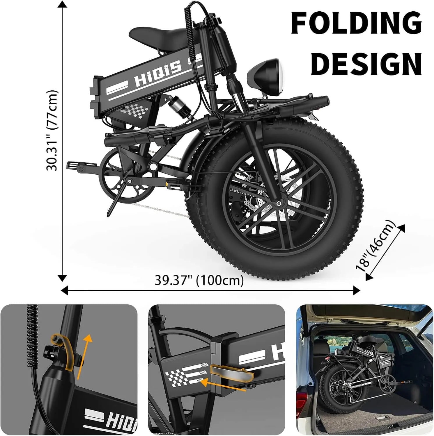 E20 20-Inch Fat Tire Electric Bike, 1000W Rear Motor, Dual Suspension, 48V 15Ah Battery