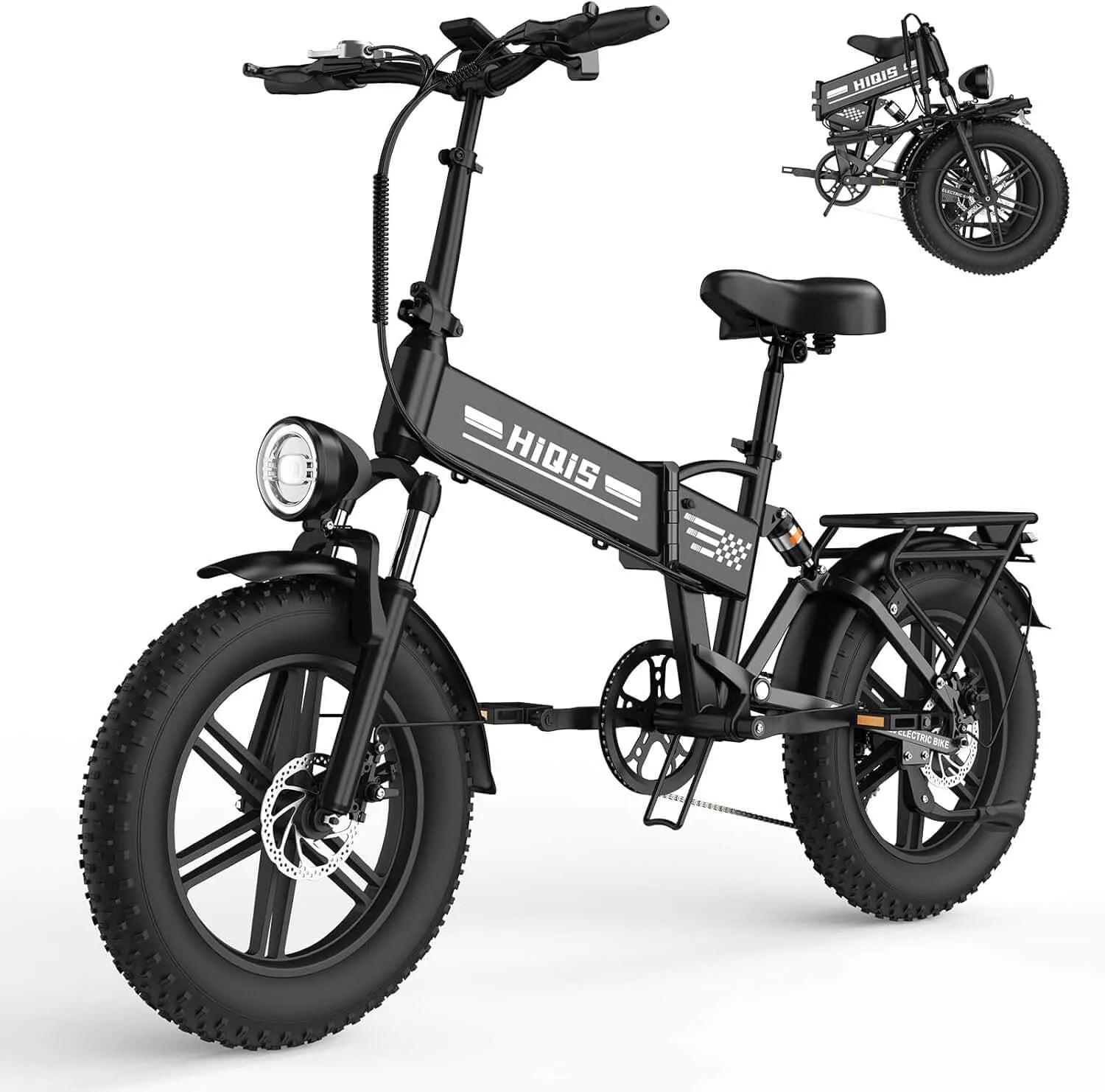 E20 20-Inch Fat Tire Electric Bike, 1000W Rear Motor, Dual Suspension, 48V 15Ah Battery