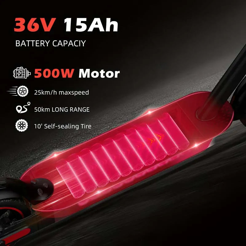 V10 Pro 500W Electric Scooter with 10-Inch Honeycomb Tires