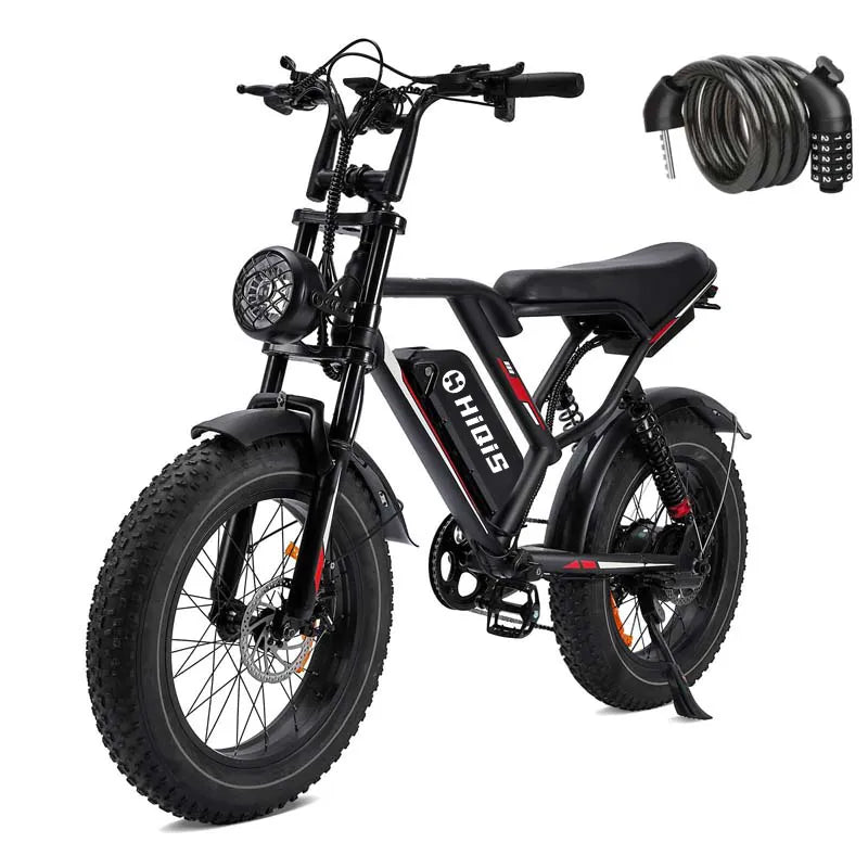20-Inch Fat Tire Electric Bike, 1000W Motor, 48V 17.5Ah Battery