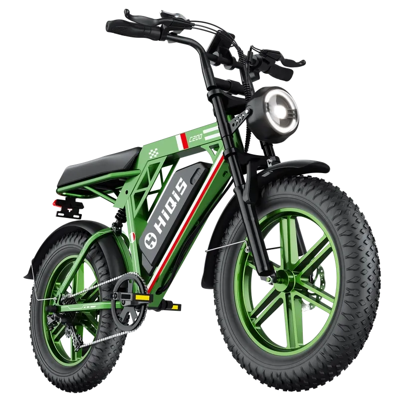 C200 20-Inch 1000W Fat Tire Electric Bike with 48V 17.5Ah Battery, Dual Suspension & Shimano 7-Speed