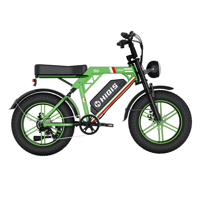 C200 20-Inch 1000W Fat Tire Electric Bike with 48V 17.5Ah Battery, Dual Suspension & Shimano 7-Speed