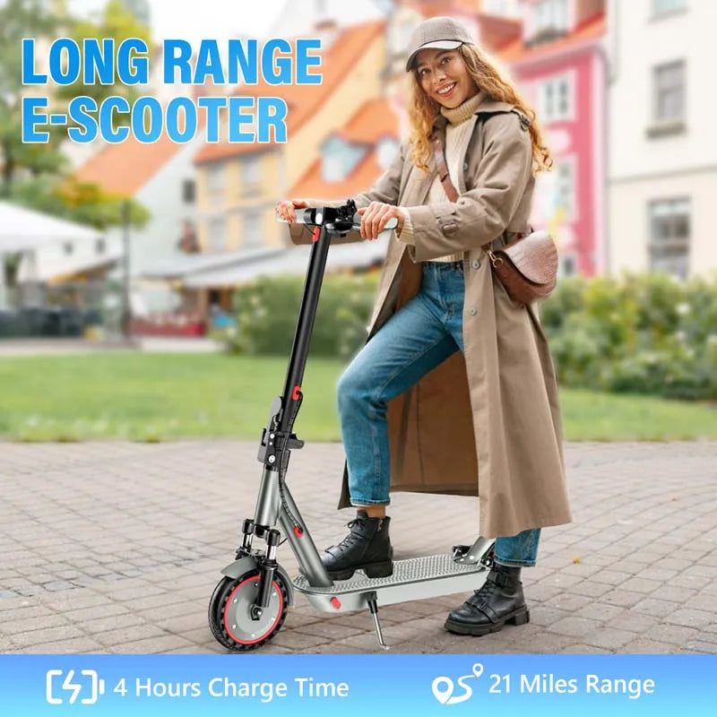 D8 PRO Electric Scooter with 8.5-Inch Solid Tires and Suspension