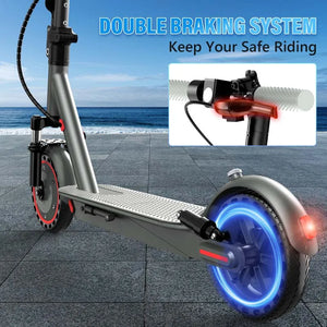 D8 PRO Electric Scooter with 8.5-Inch Solid Tires and Suspension
