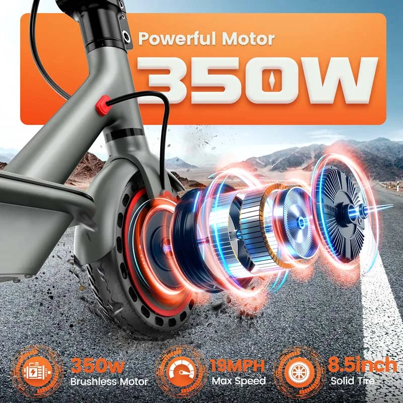 D8 PRO 350W Electric Scooter with 8.5-Inch Solid Tires