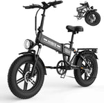 E20 20-Inch Fat Tire Electric Bike, 1000W Rear Motor, Dual Suspension, 48V 15Ah Battery