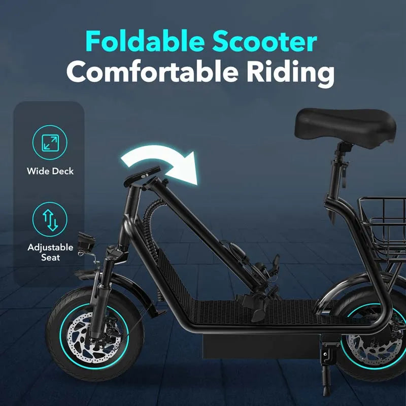 V12 PRO 600W Electric Scooter with 10-Inch Air Tires