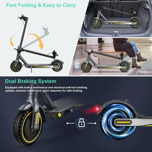 V8 350W Electric Scooter with 8.5-Inch Honeycomb Tires