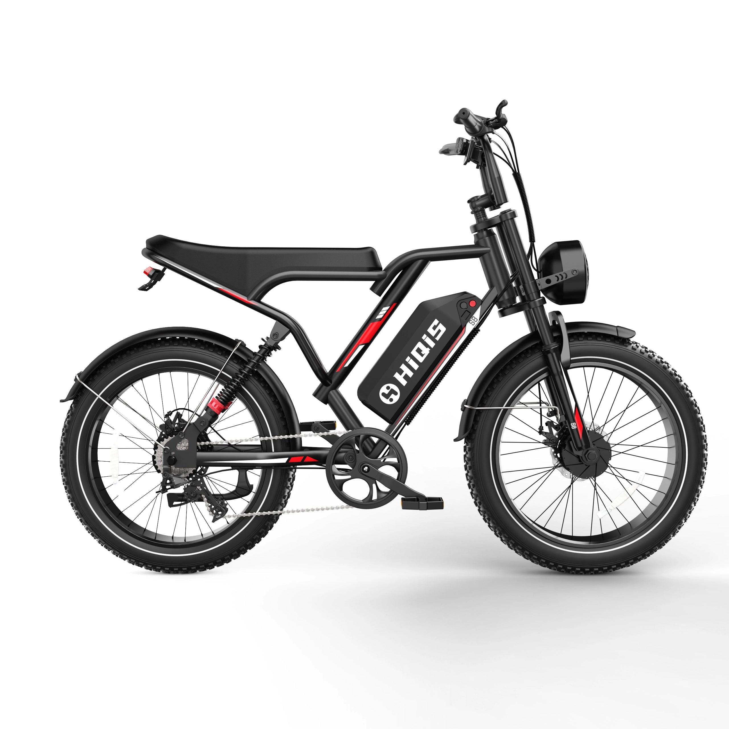 S8 1000W Electric Bike with 20×4.0 Fat Tires, 48V 20Ah Battery & Front Suspension